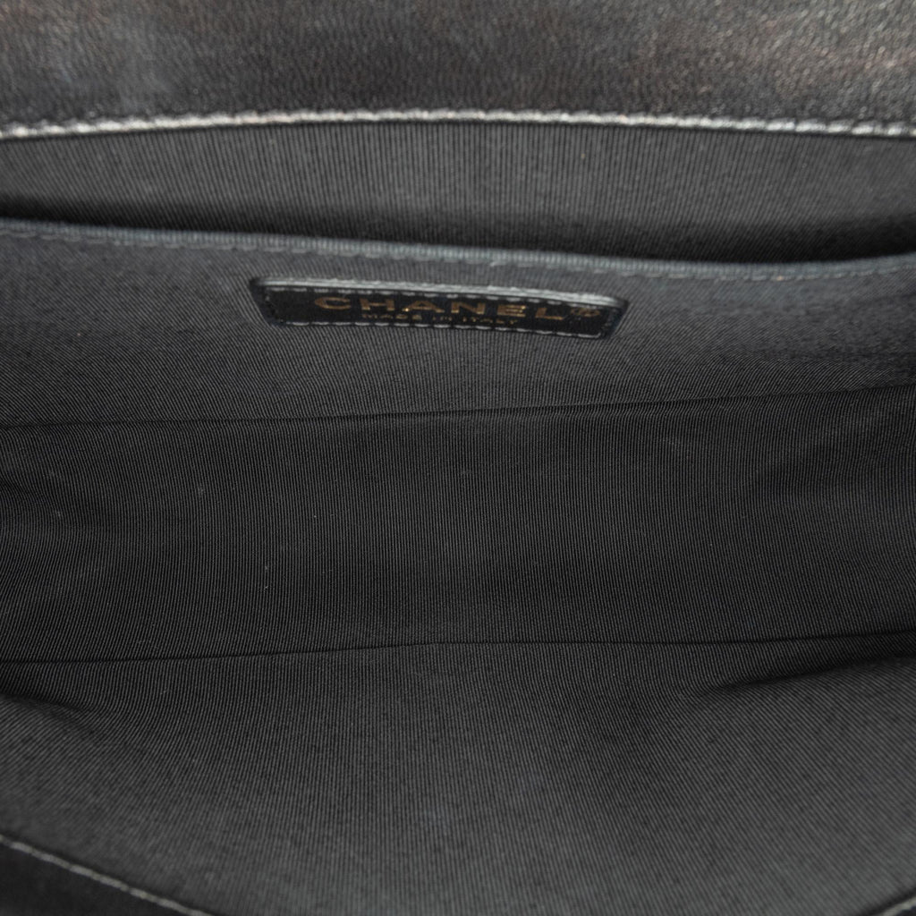 Chanel Medium Braided Chevron Cotton and Lambskin Boy Flap