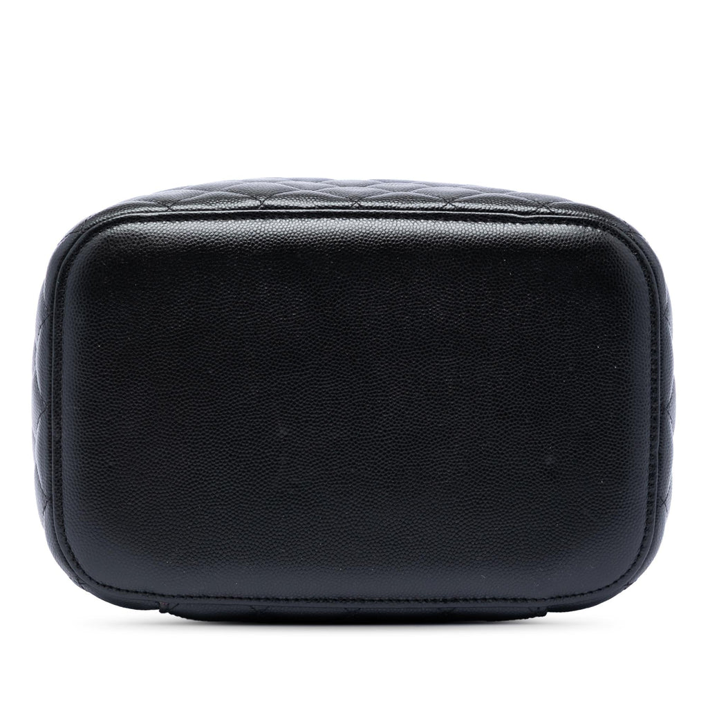 Chanel Medium CC Quilted  Caviar Vanity Case