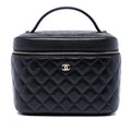 Chanel Medium CC Quilted  Caviar Vanity Case