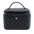 Chanel Medium CC Quilted  Caviar Vanity Case