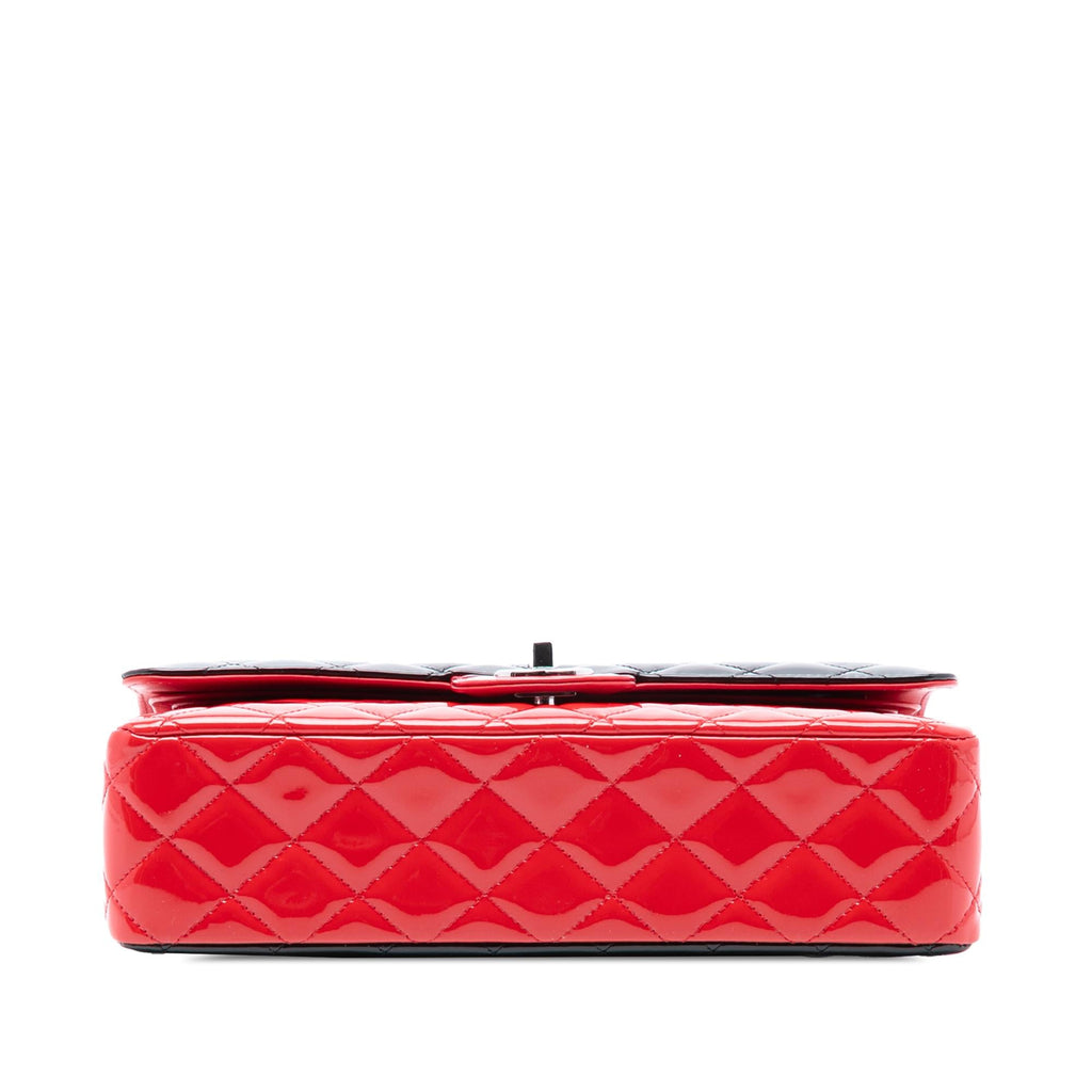 Chanel Medium Classic Bicolor Patent Double Flap