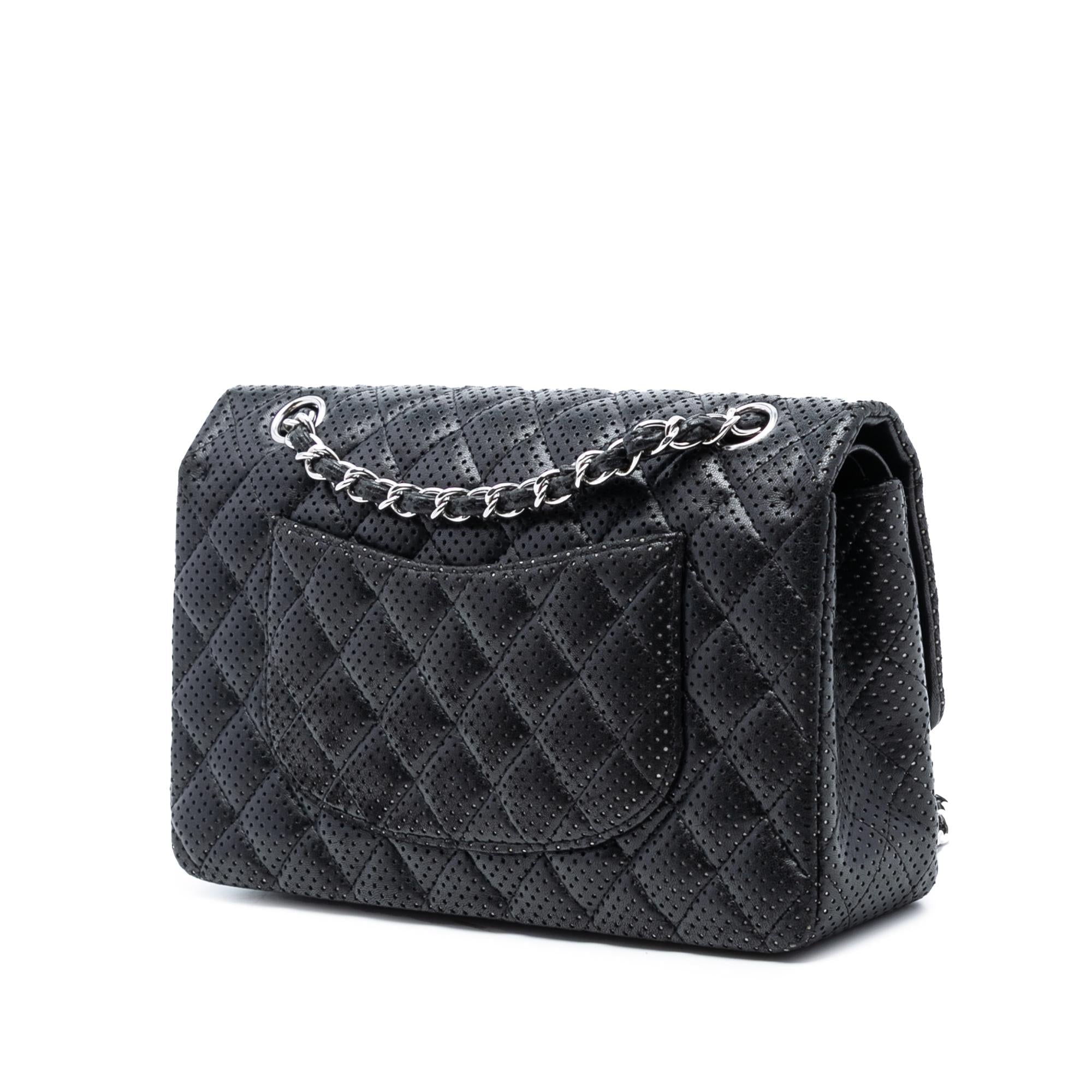 Chanel Medium Classic Perforated Lambskin Double Flap