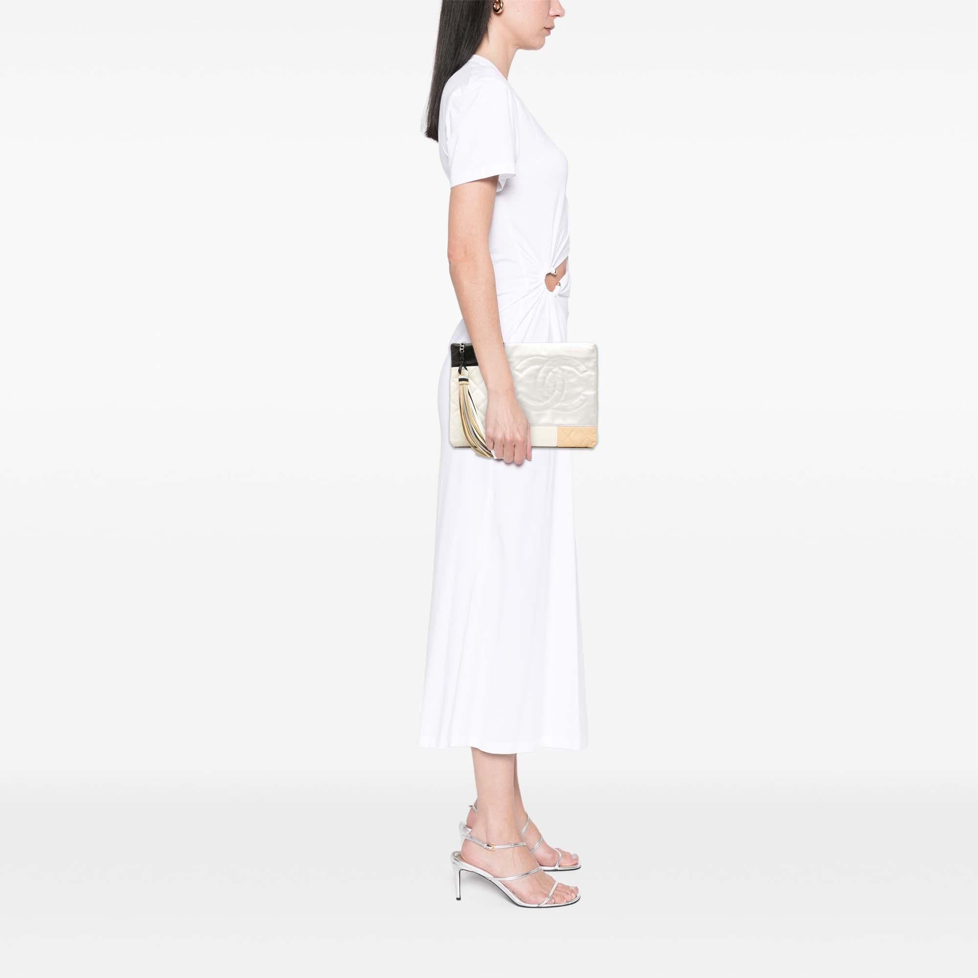 Chanel Medium Lambskin Colorblock Patchwork O Case