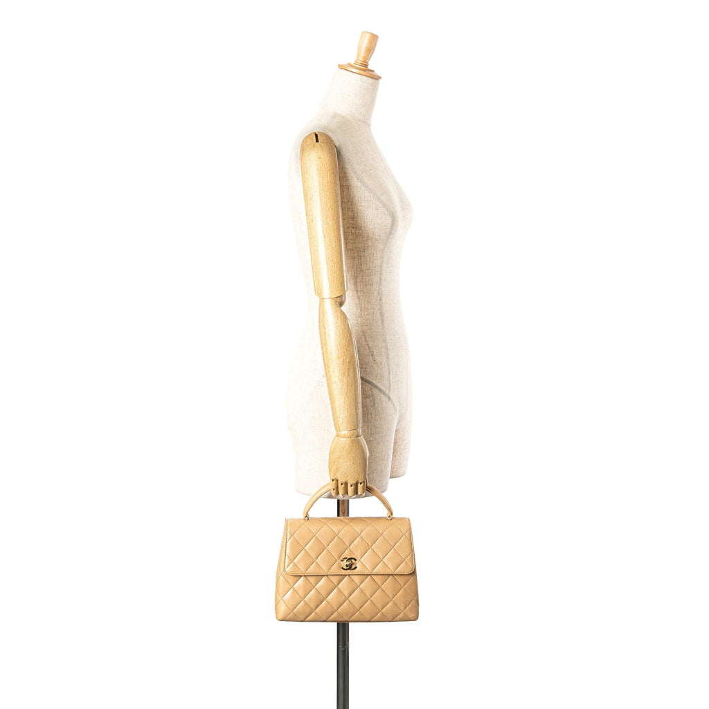 Chanel Medium Lambskin Kelly Top Handle Bag