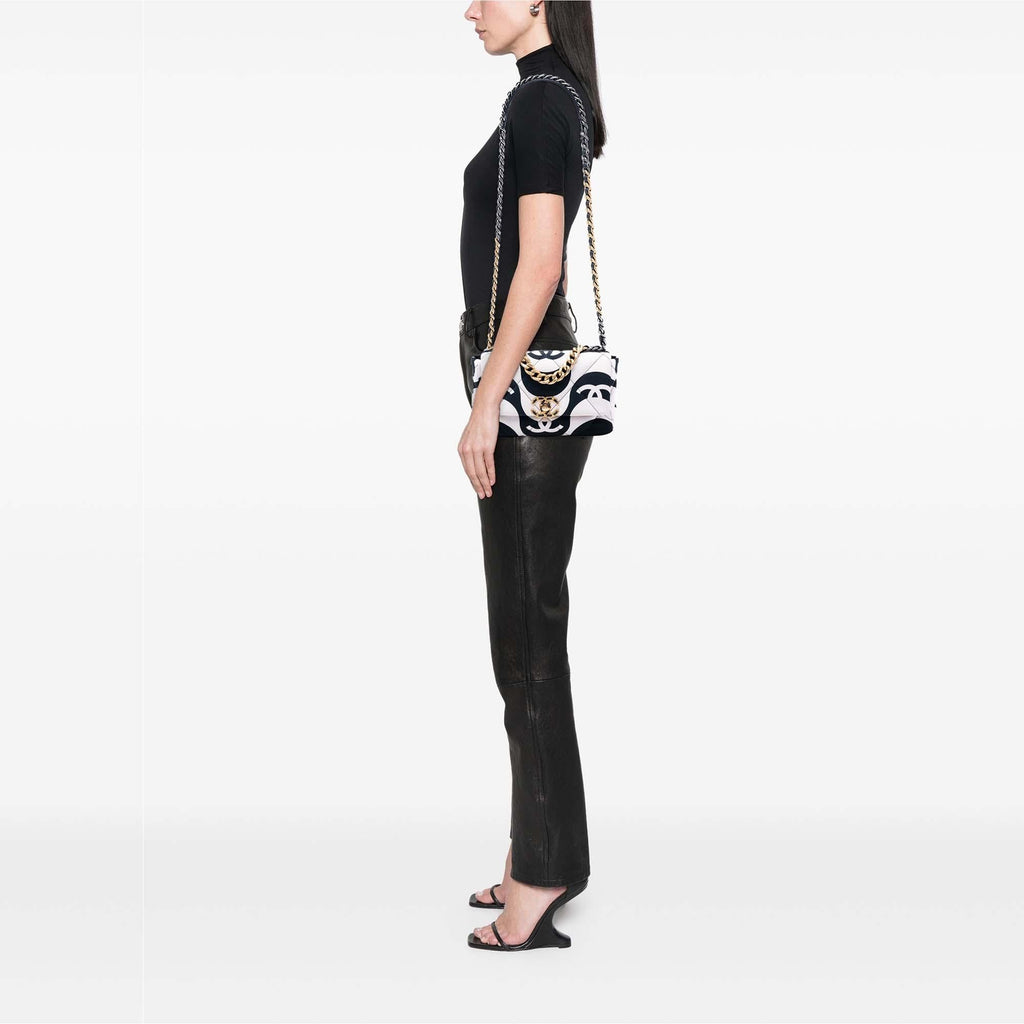 Chanel Medium Printed Silk 19 Flap