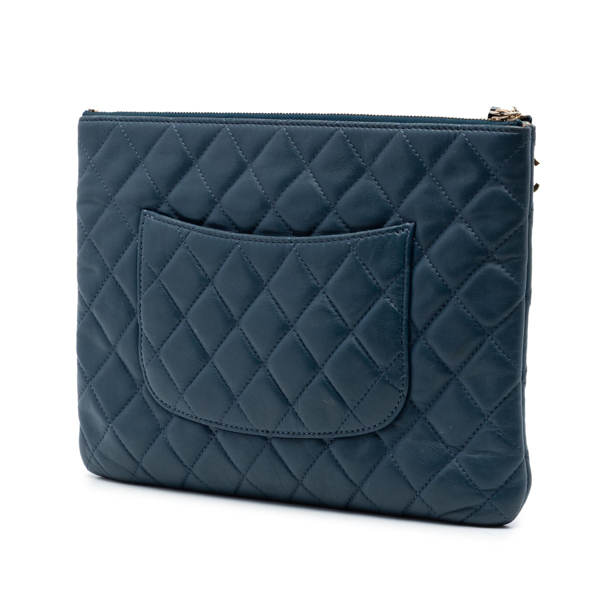 Chanel Medium Quilted Lambskin Cuba La Habana O Case Clutch