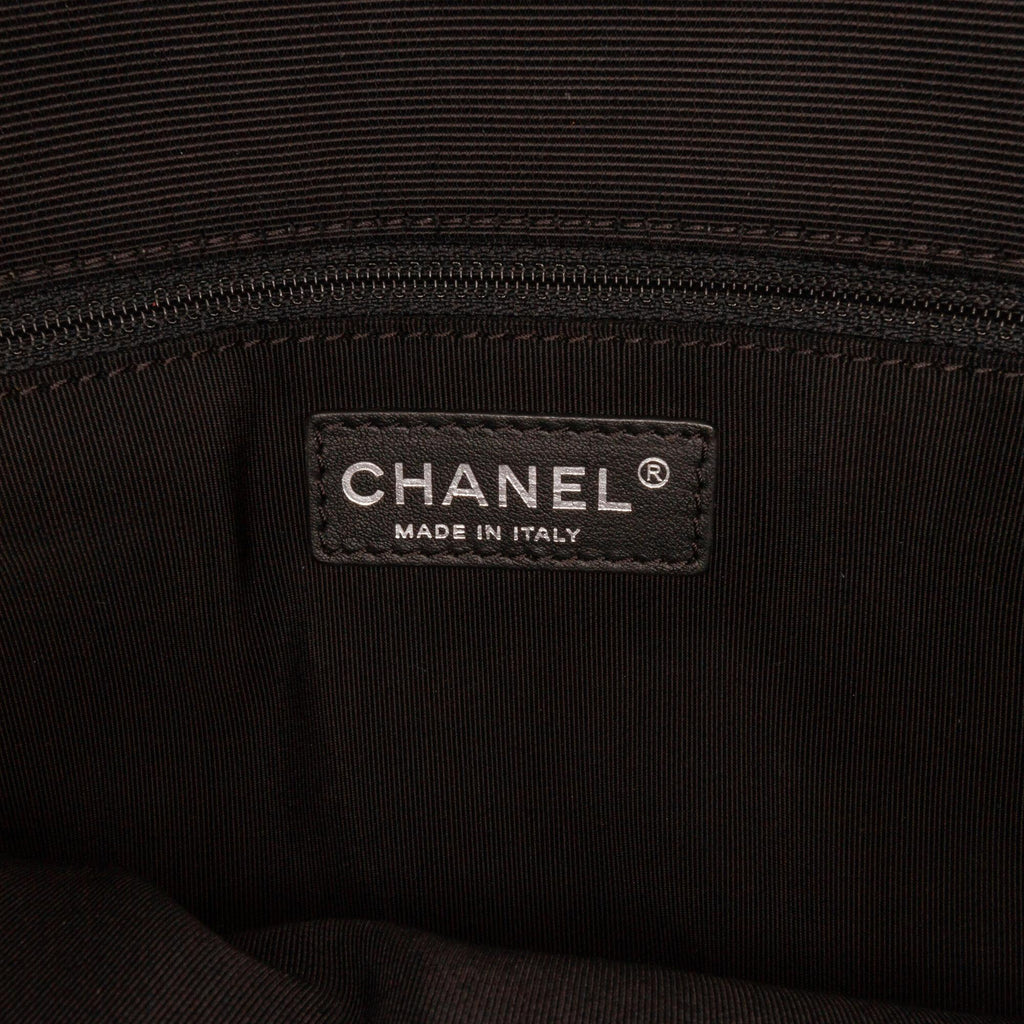 Chanel Medium Quilted Lambskin Grosgrain Two Tone Flap Bag
