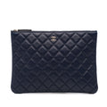 Chanel Medium Quilted Lambskin O Case Clutch