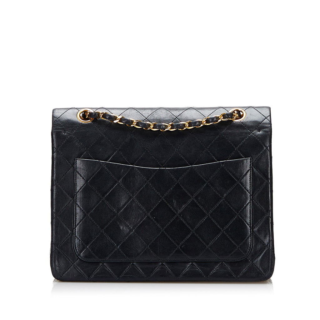 Chanel Medium Tall Classic Lambskin Double Flap (SHG-mGpVGD)
