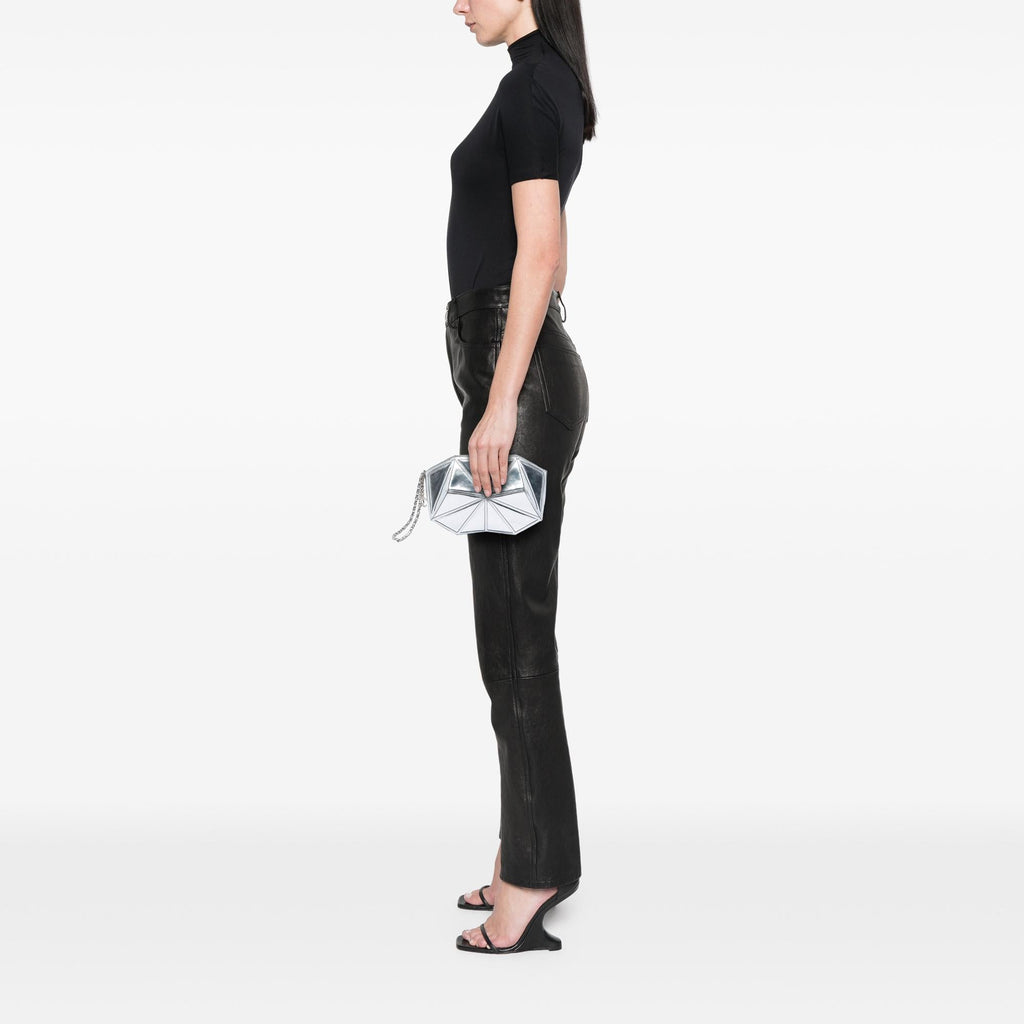Chanel Metallic Lambskin Midnight Swim Wristlet Clutch