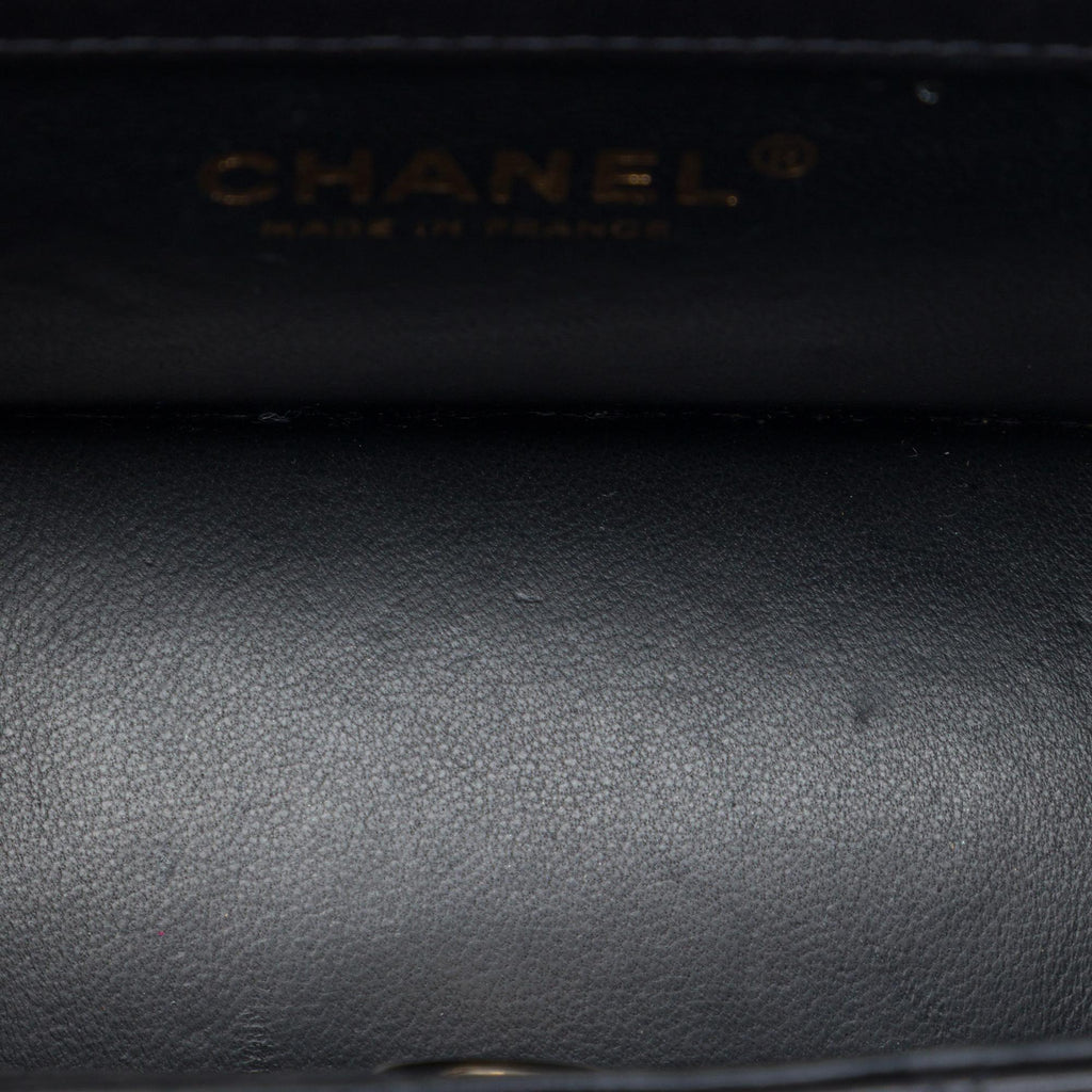 Chanel Micro CC Quilted Shiny Calfskin Single Flap