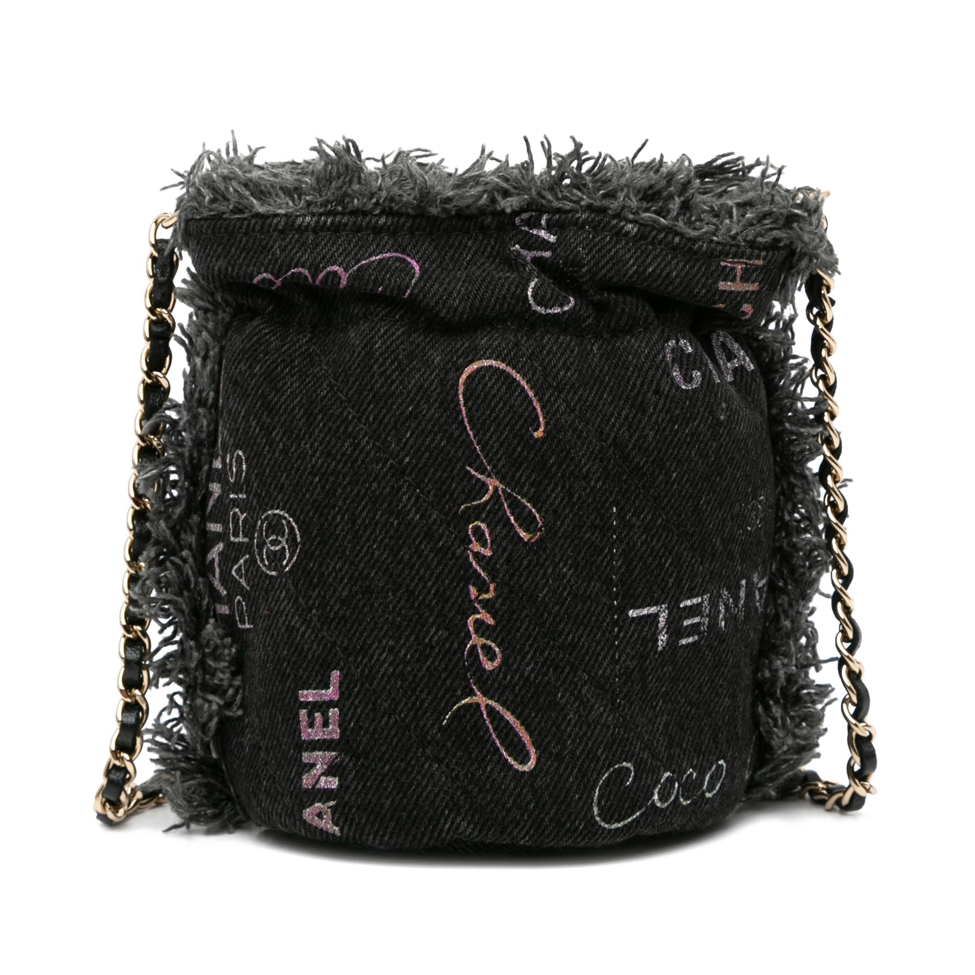 Chanel Mini Denim Mood Bucket with Chain (SHG-1oNNTU)