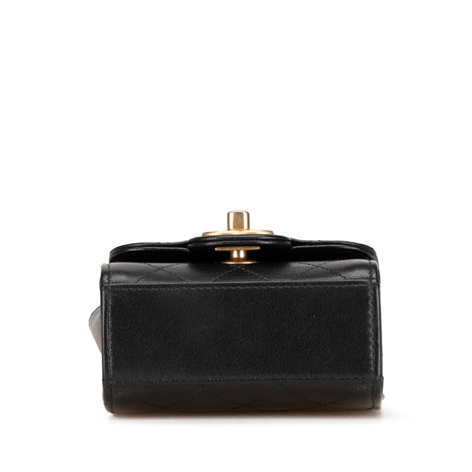 Chanel Mini Goatskin Chic Pearls Clutch On Chain
