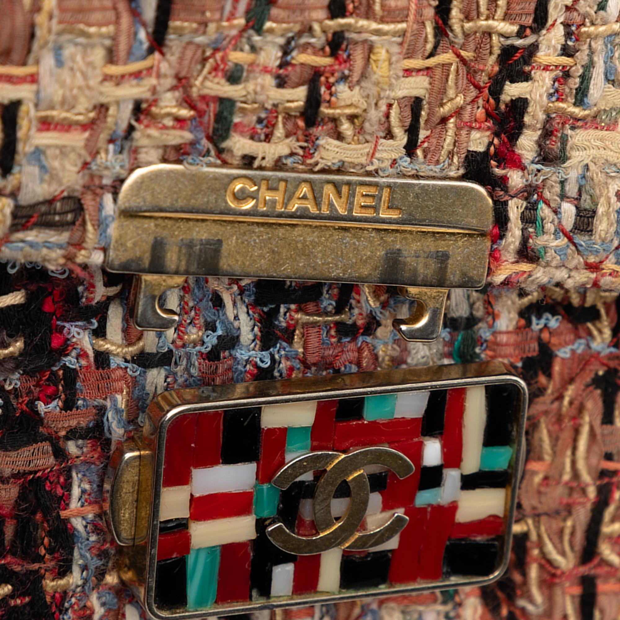 Chanel Mini Quilted Tweed Beauty Lock Flap