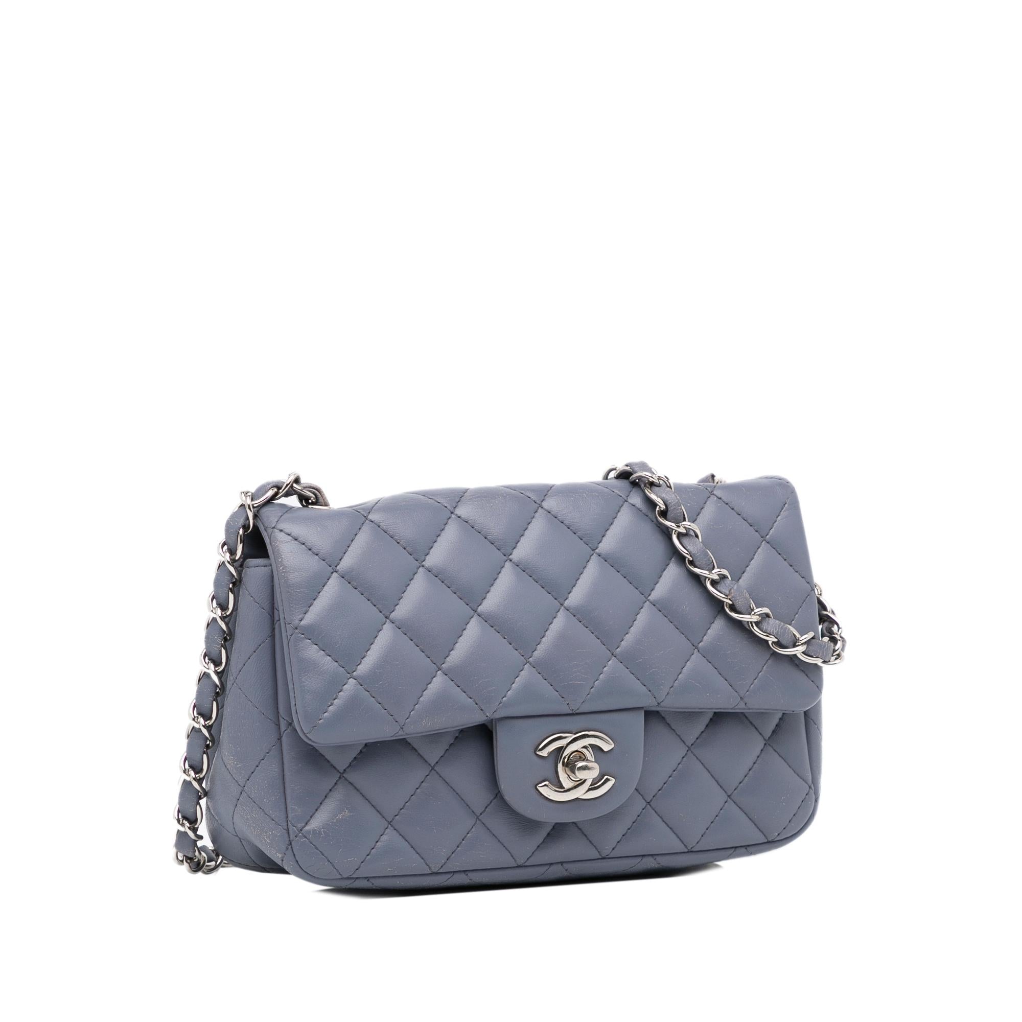 Chanel Mini Rectangular Classic Lambskin Single Flap (SHG-vQkc6V)