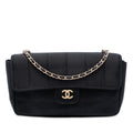 Chanel Mini Square Chocolate Bar Satin Single Flap
