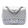 Chanel Mini Square Classic Chevron Caviar Single Flap