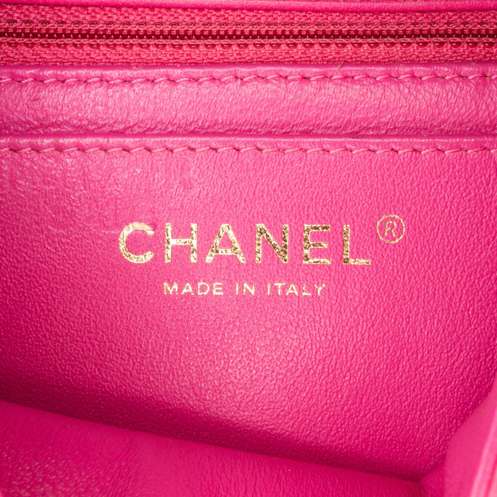 Chanel Mini Square Classic Chevron Lambskin Flap