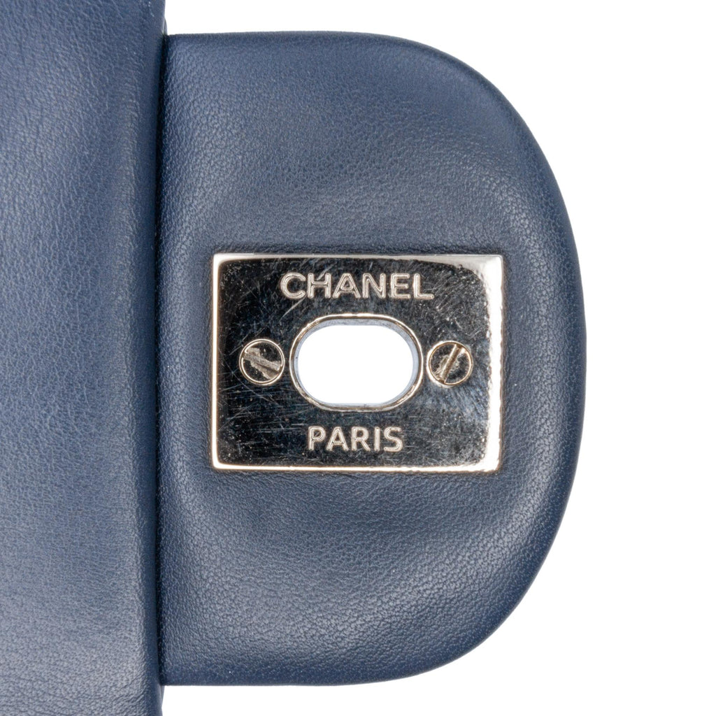 Chanel Mini Square Classic Chevron Patent Single Flap