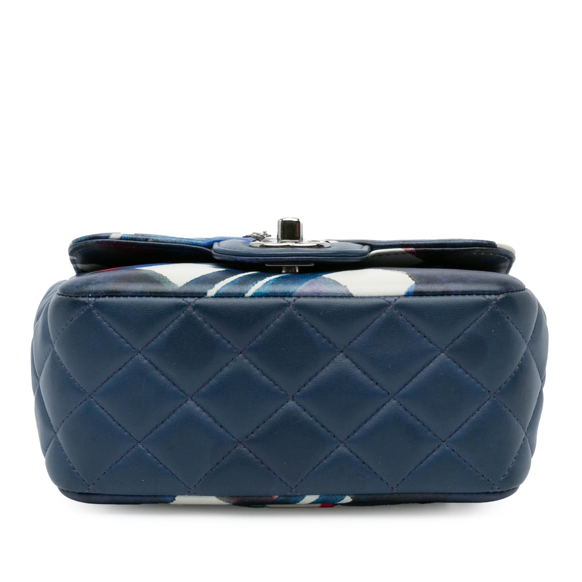 Chanel Mini Square Classic Printed Lambskin Airlines Flap