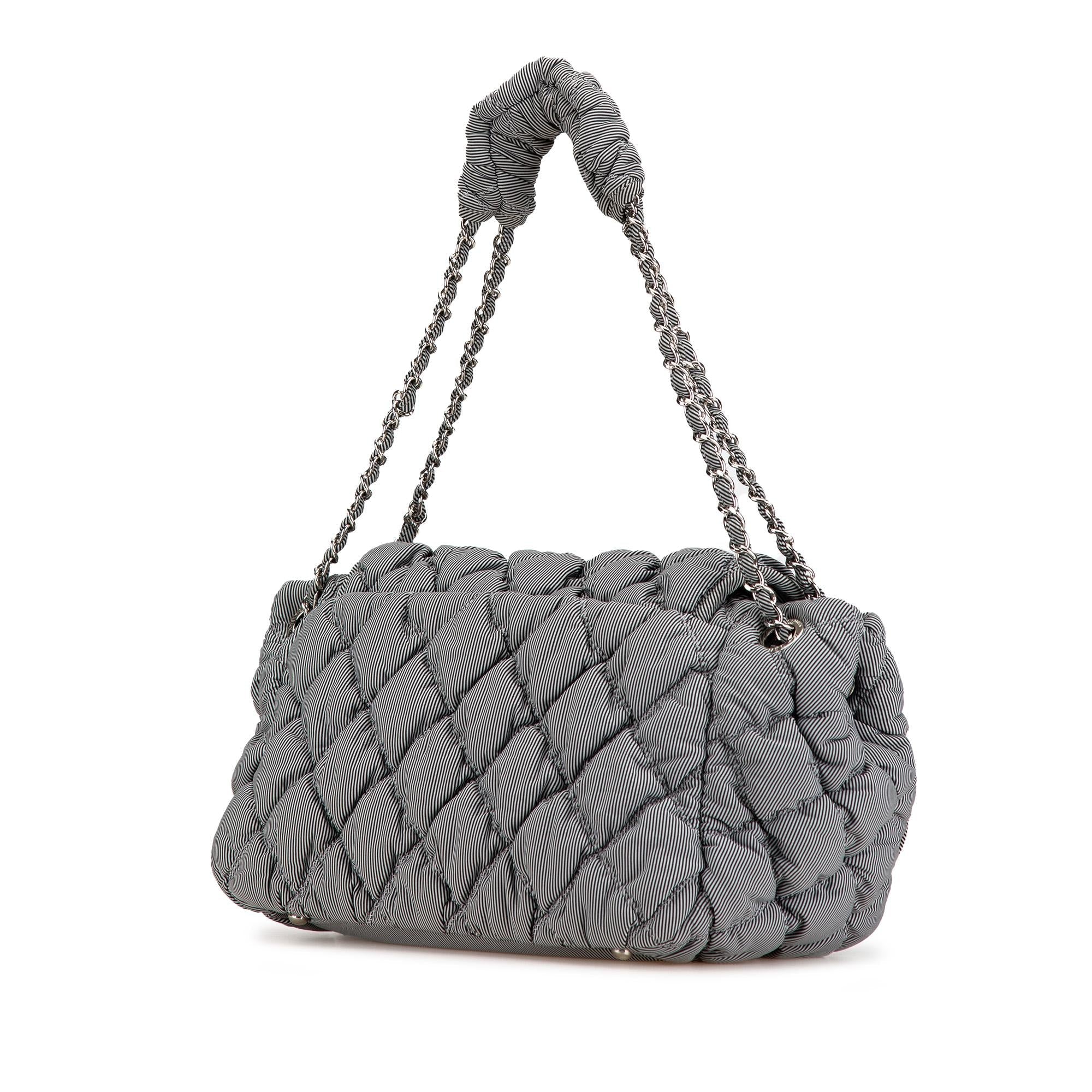 Chanel Nylon Quilted Bubble Accordion Chain Flap (SHG-cwY1i5)