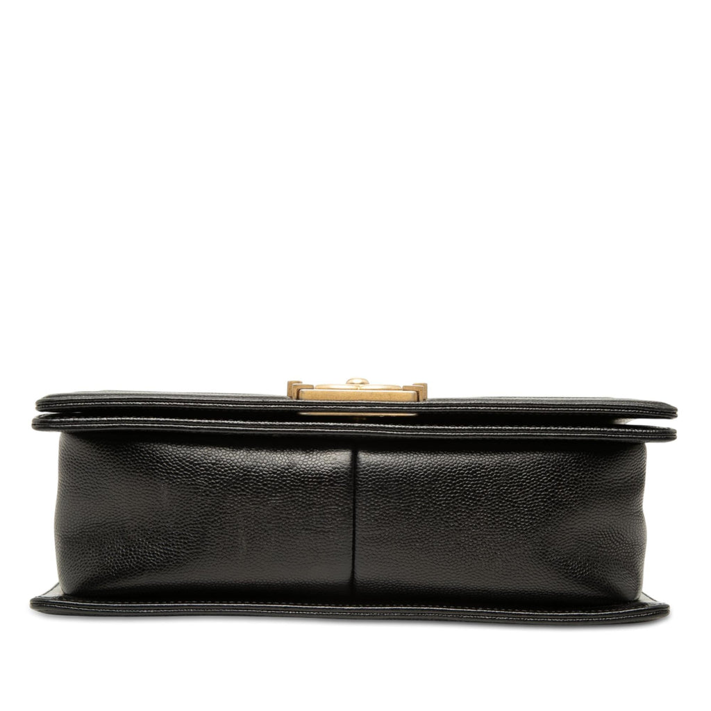 Chanel Old Medium Chevron Caviar Boy Flap