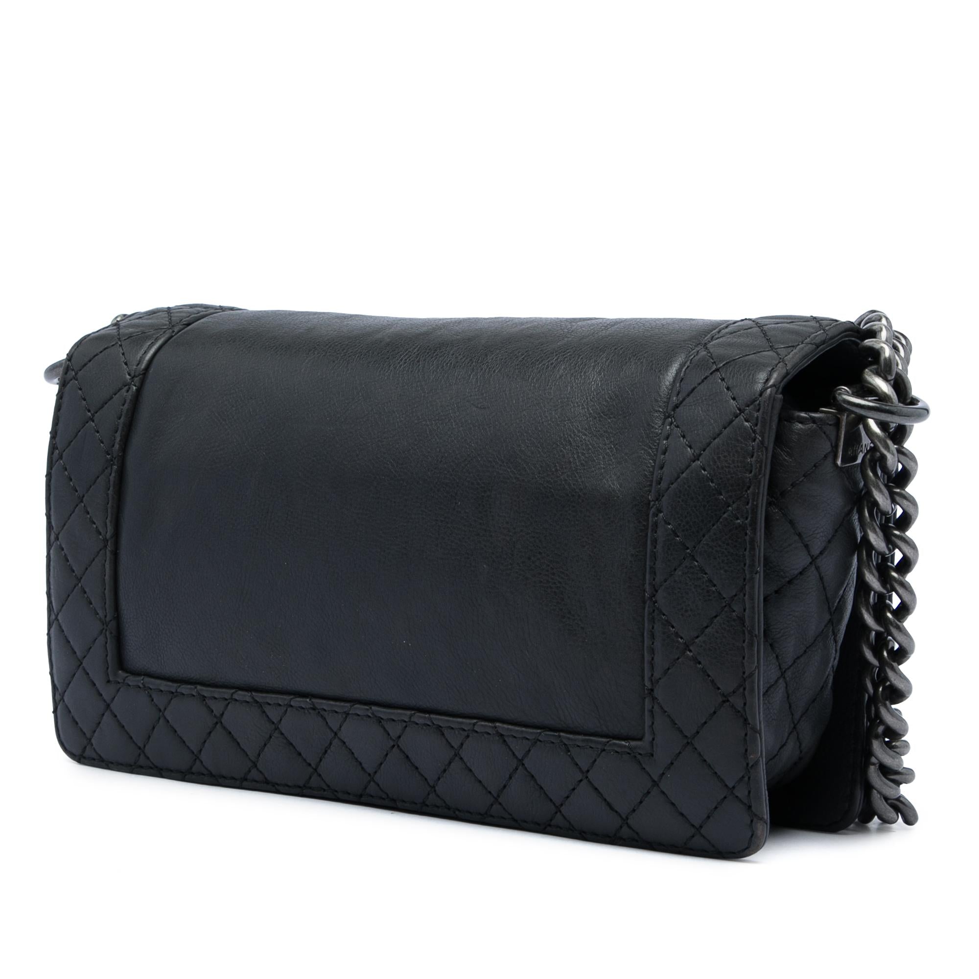 Chanel Old Medium Lambskin Boy Reverso Flap