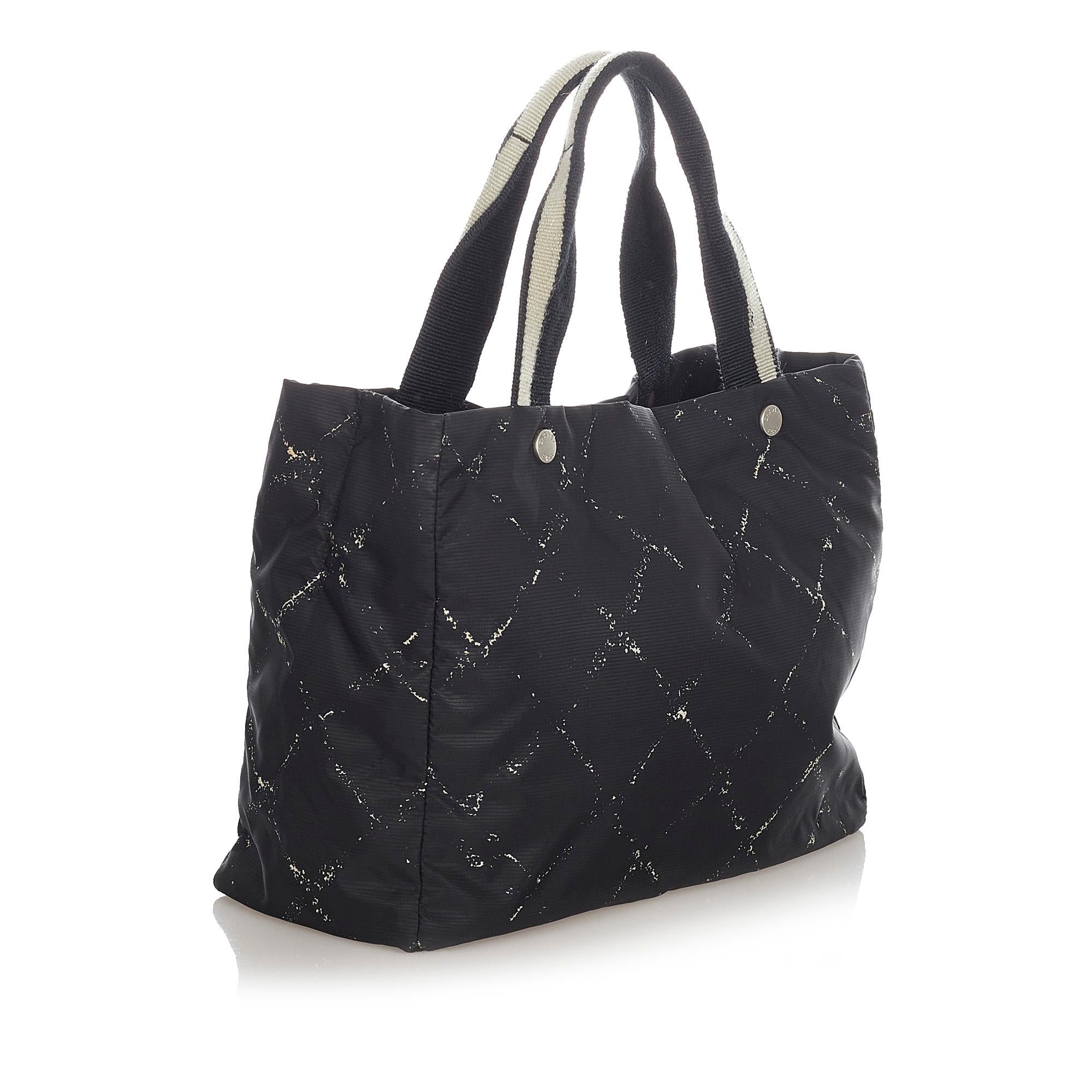 Chanel Old Travel Line Nylon Tote Bag (SHG-23286)