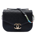 Chanel Paris Cuba Medium Quilted Caviar Thread Around Flap