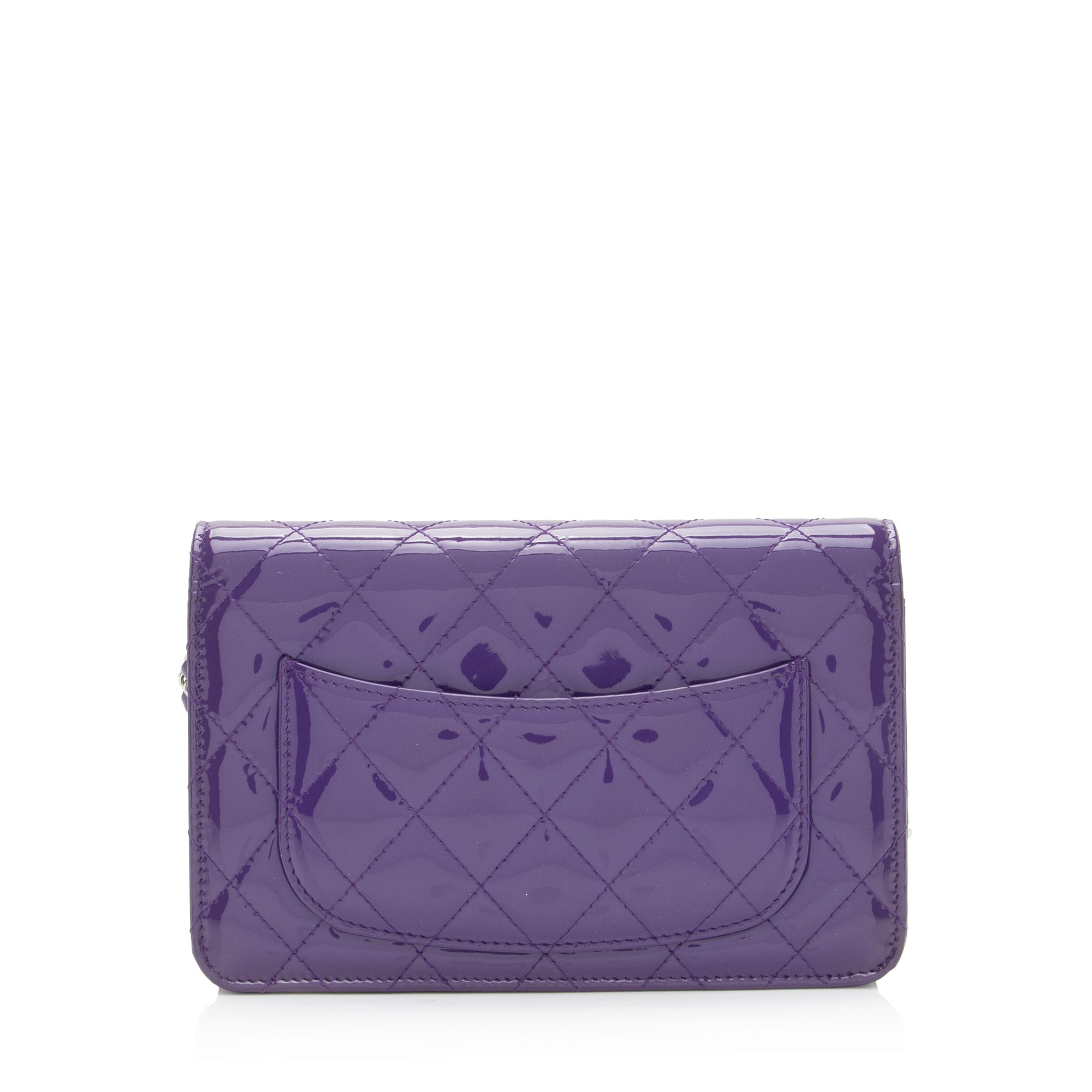 Chanel Patent Leather Classic Wallet on Chain Bag (SHF-0qaVpG)