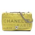 Chanel Perforated Calfskin Logo Eyelet Flap