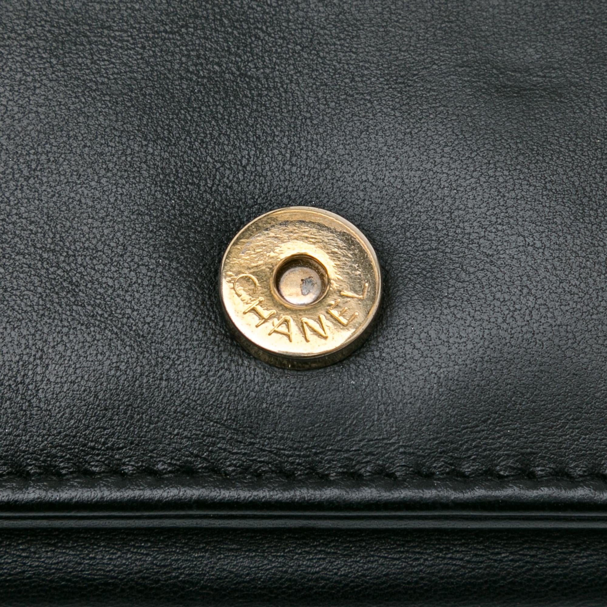 Chanel Pleated Crumpled Chevron Le Boy Wallet On Chain