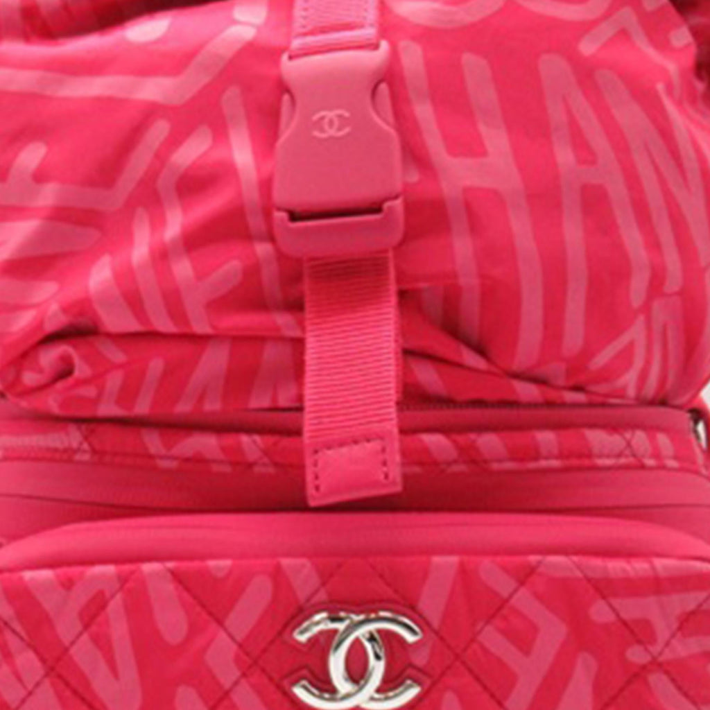 Chanel Printed Nylon Coco Neige Convertible Backpack (SHG-iSeoxZ)