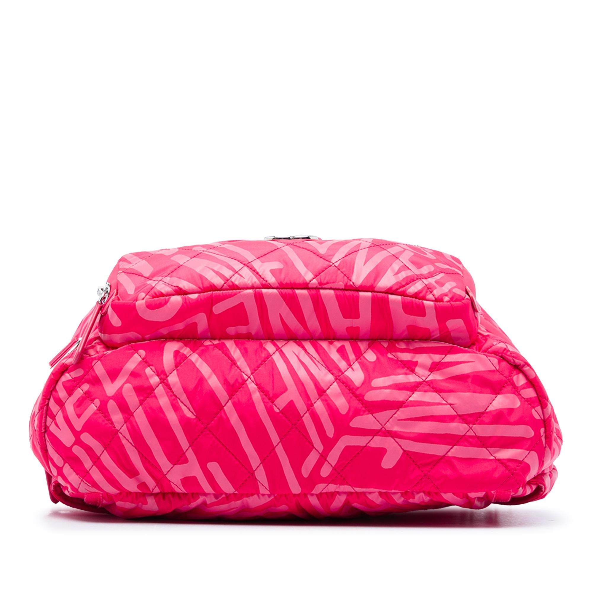 Chanel Printed Nylon Coco Neige Convertible Backpack
