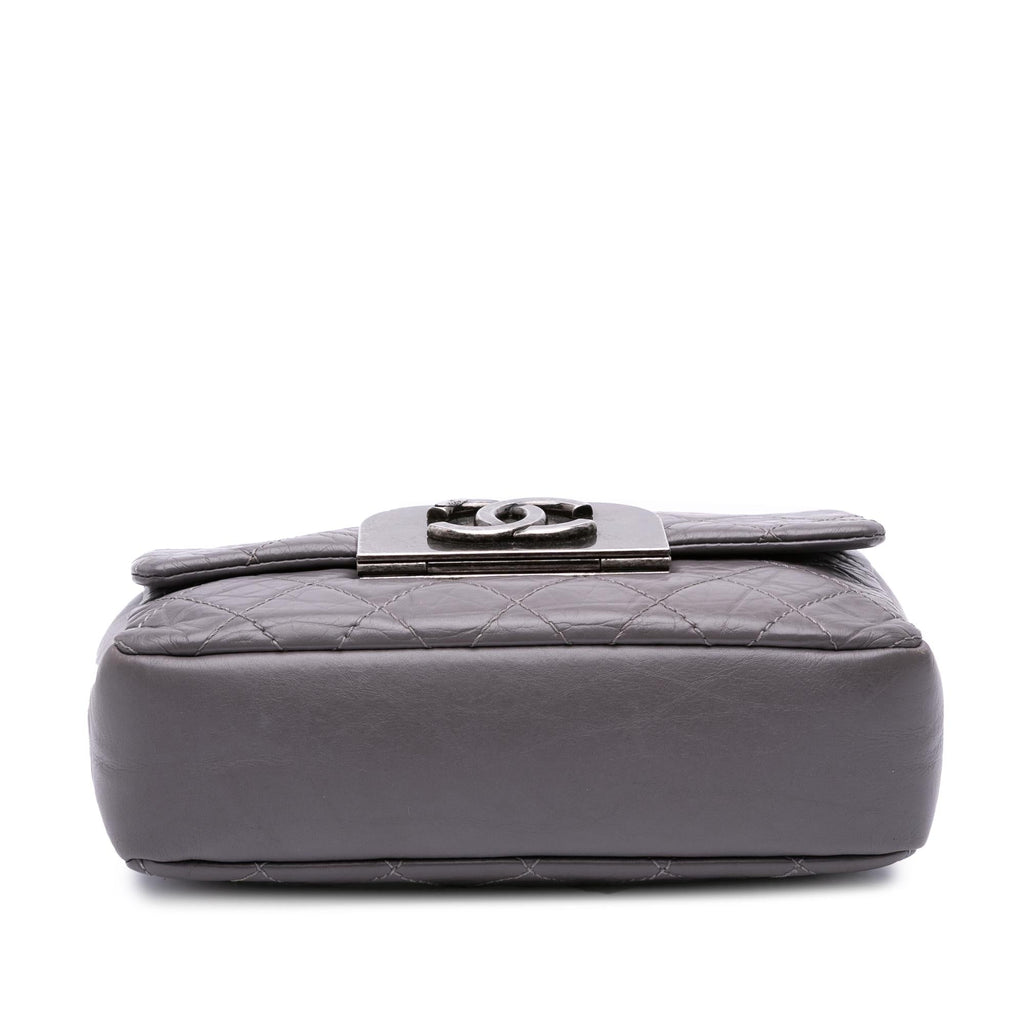 Chanel Quilted Aged Calfskin CC Square Flap