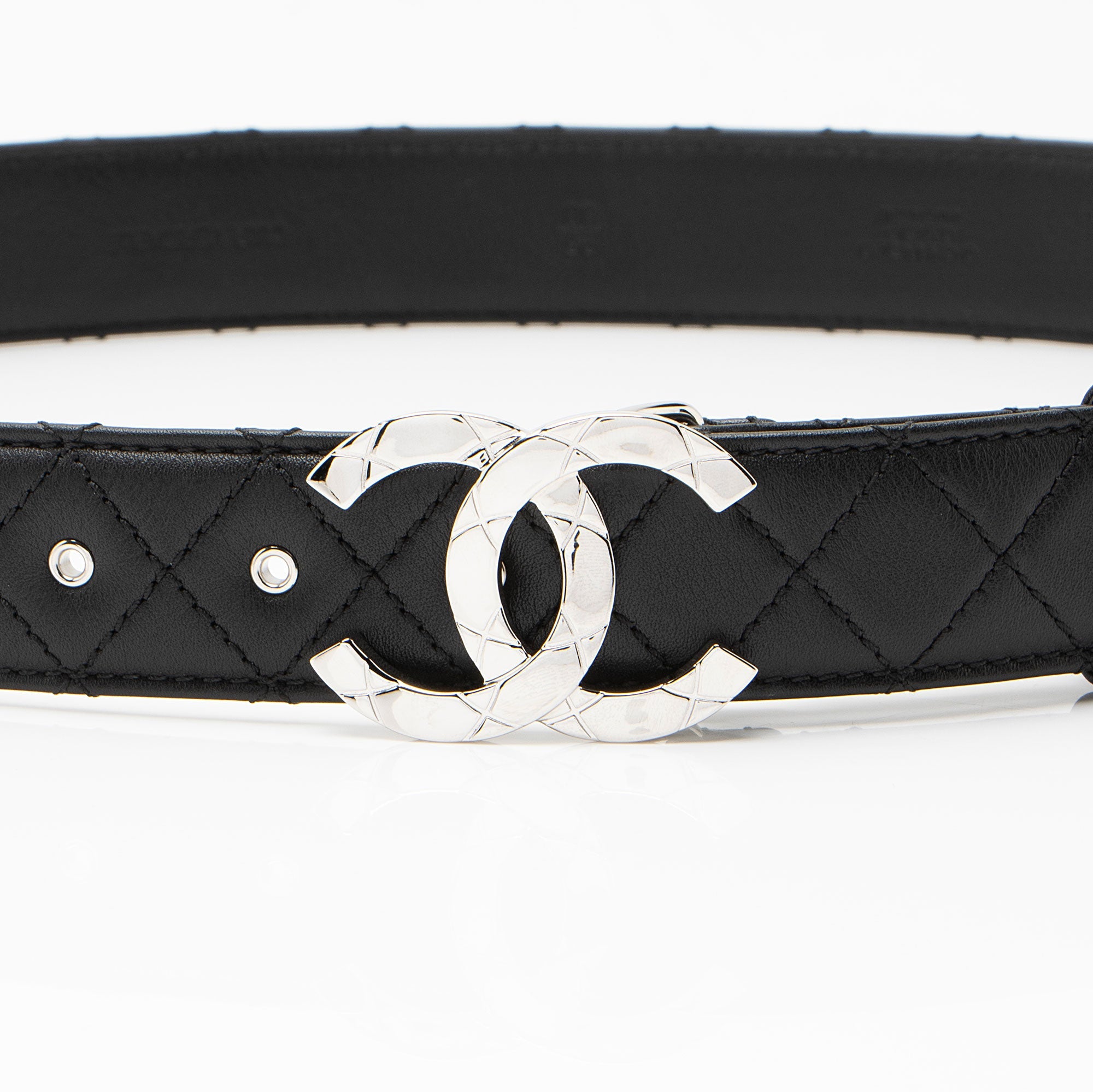 Chanel Quilted Calfskin CC Belt - Size 38 / 95