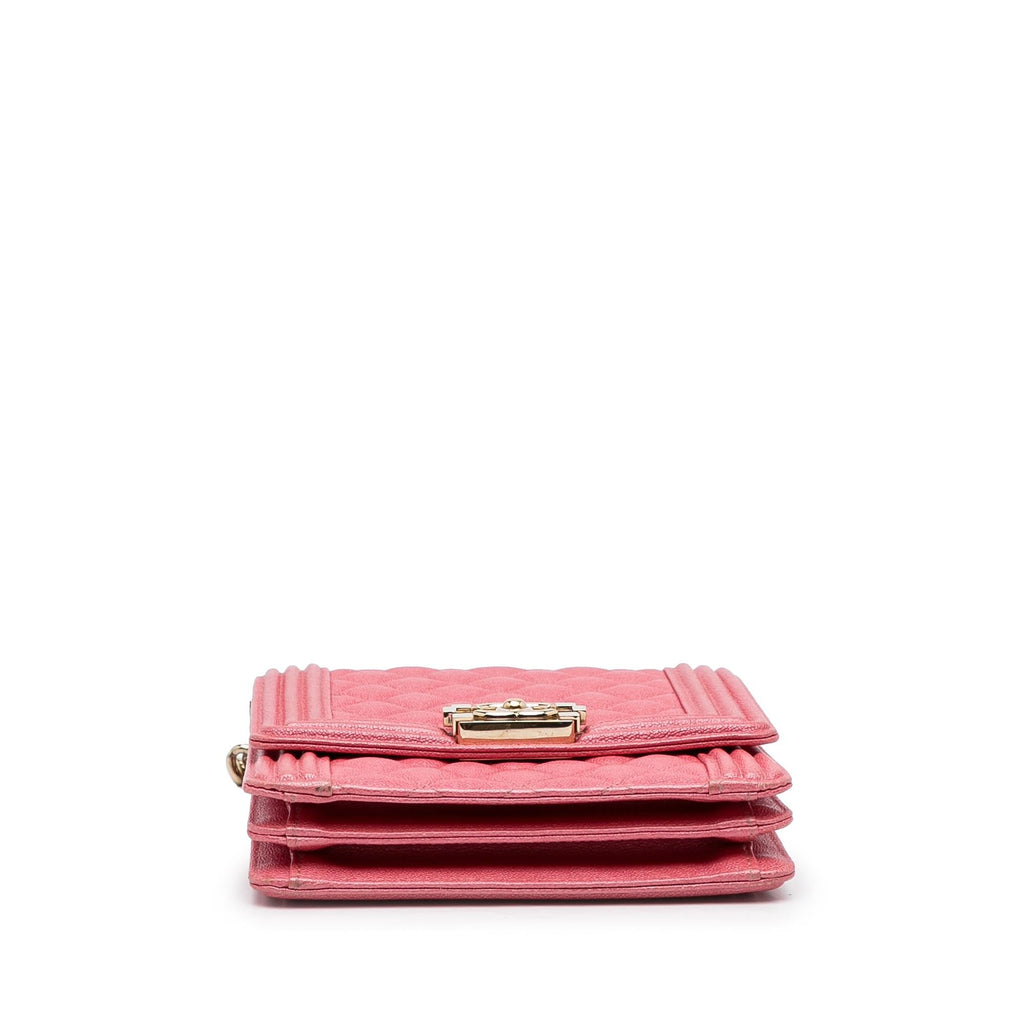 Chanel Quilted Caviar North South Boy Flap