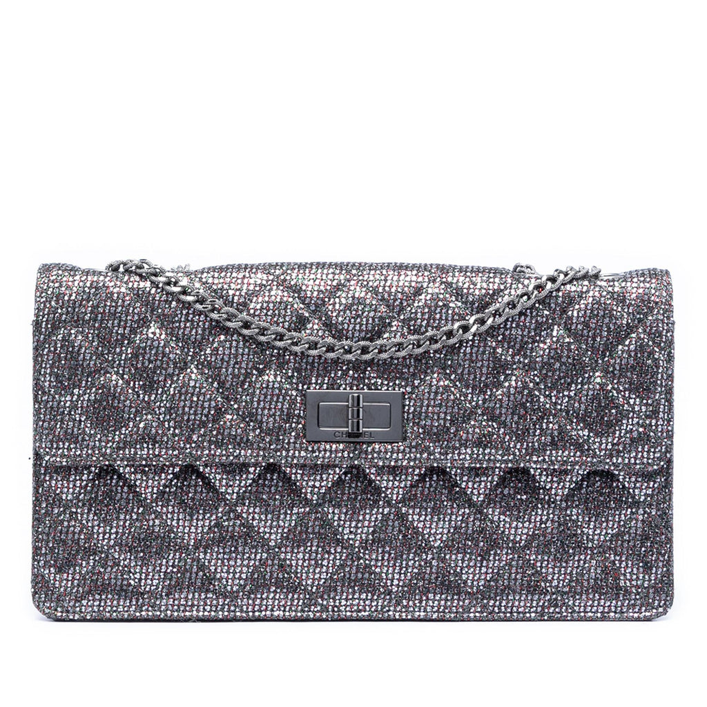 Chanel Quilted Glitter Canvas Reissue 2.55 Flap