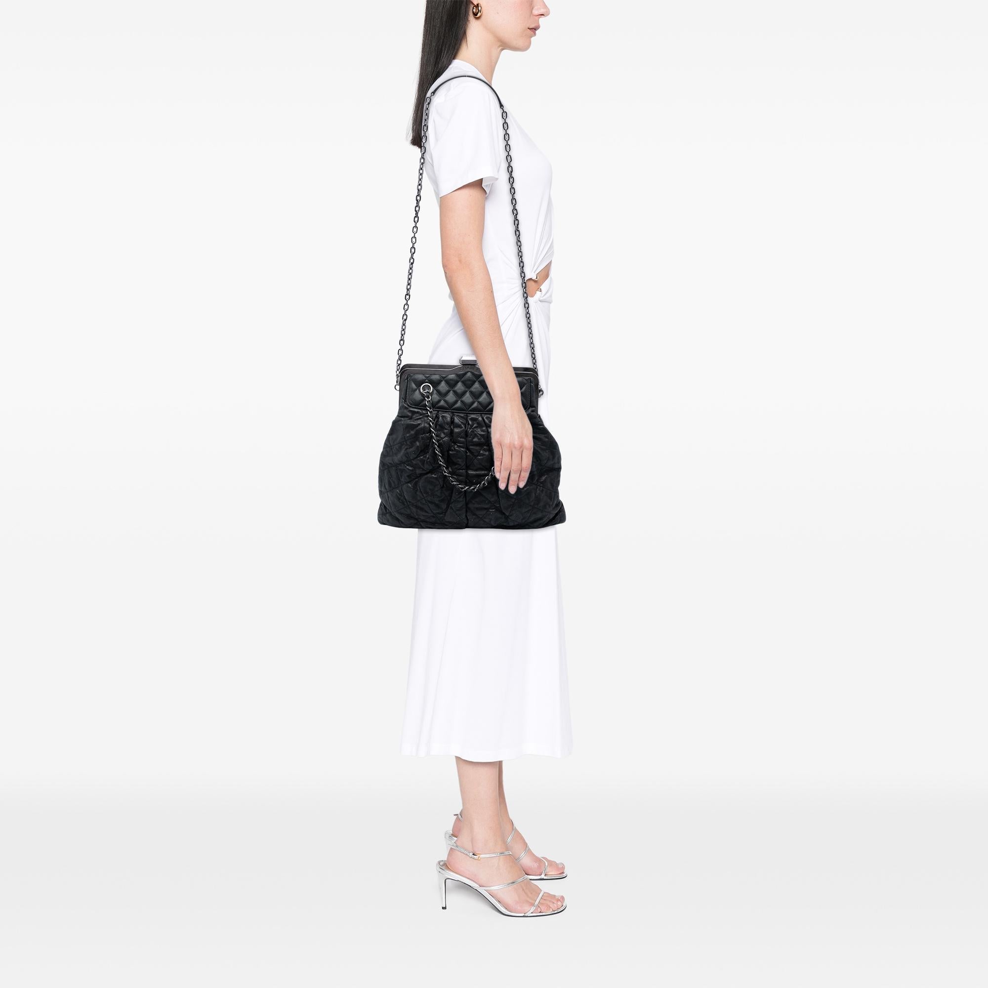 Chanel Quilted Iridescent Calfskin Chic Quilt Frame Satchel