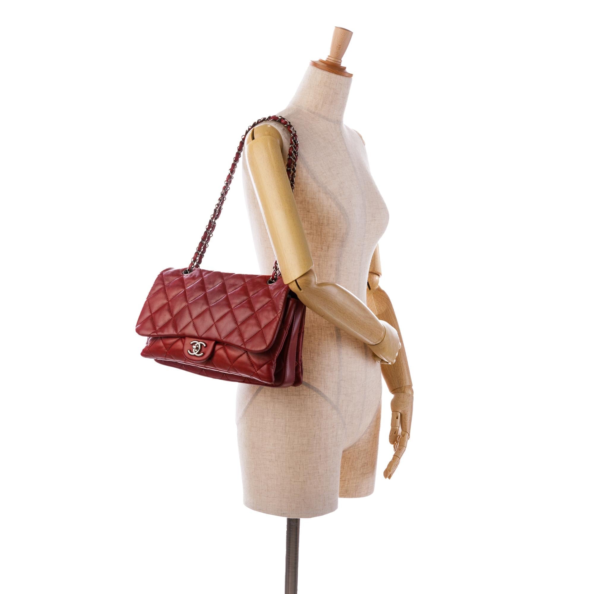 Chanel Quilted Lambskin 3 Accordion Flap (SHG-1Ej2fV)