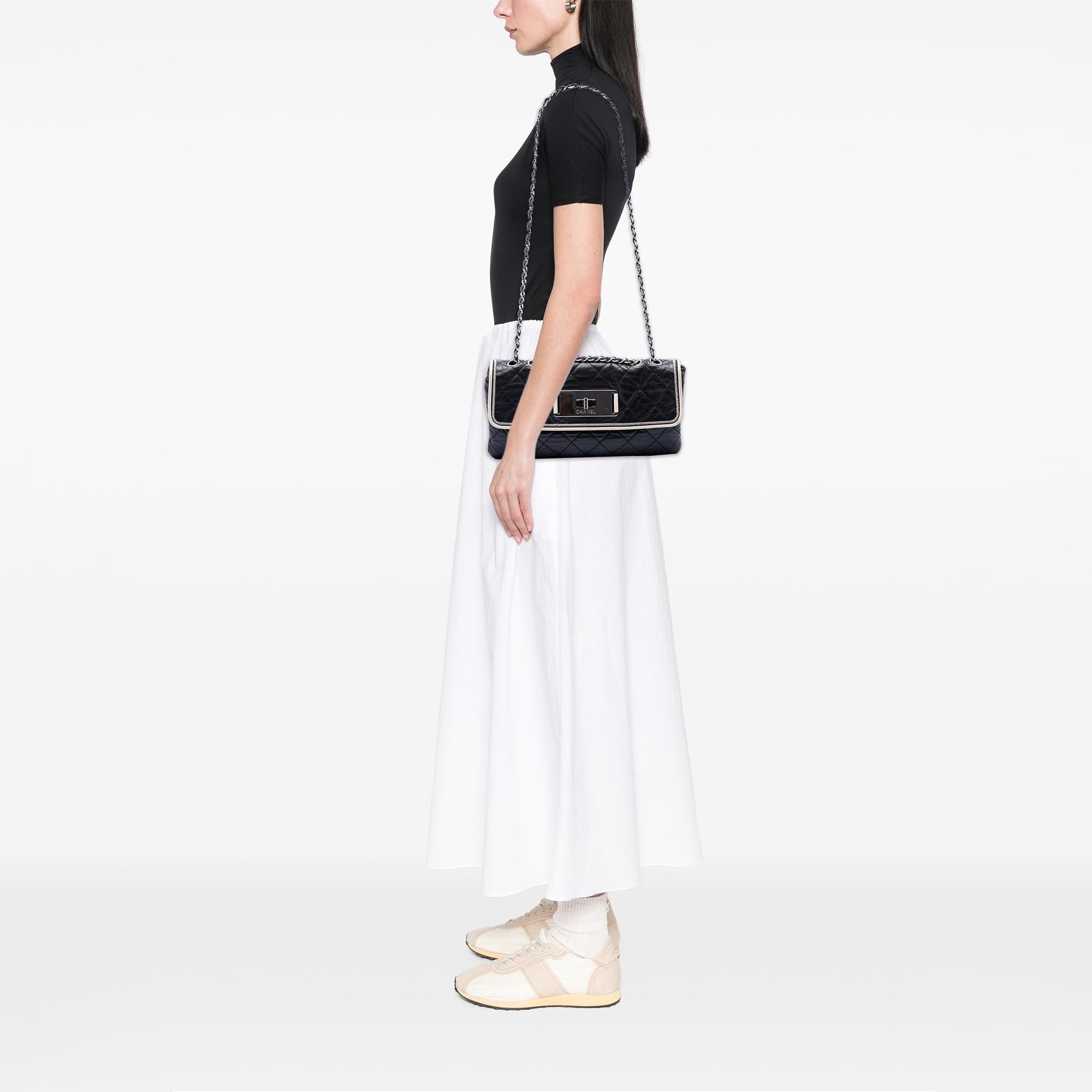 Chanel Quilted Lambskin East West Mademoiselle Flap