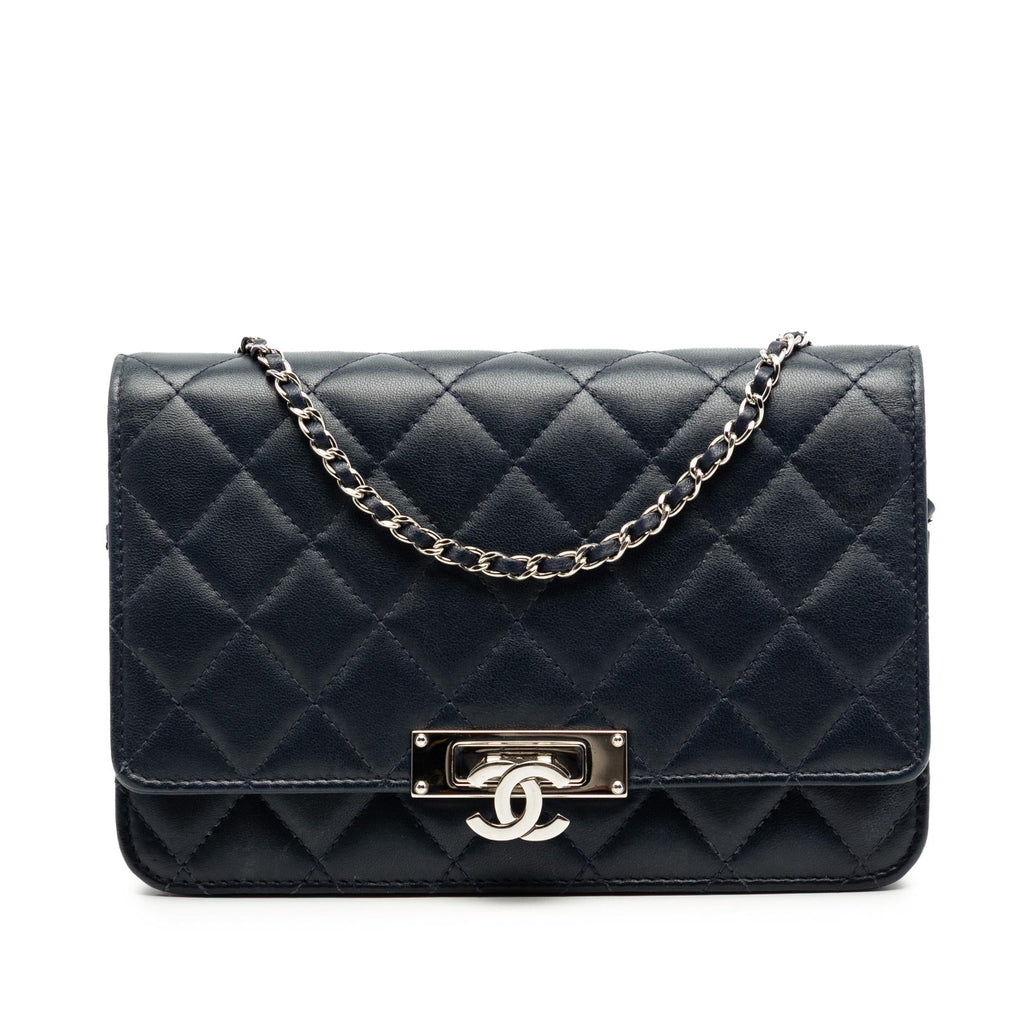 Chanel Quilted Lambskin Golden Class Wallet On Chain