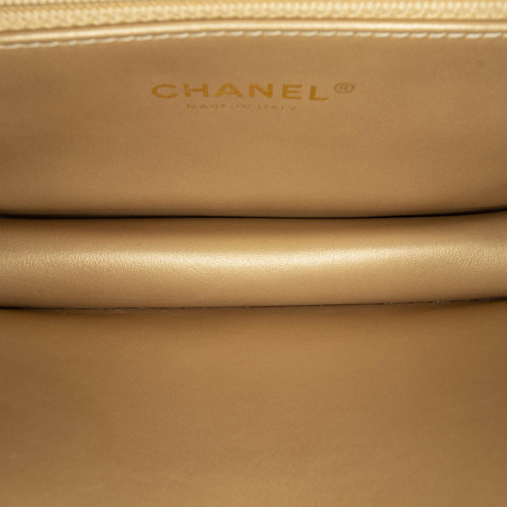 Chanel Quilted Lambskin Octagonal Buckle Crossbody
