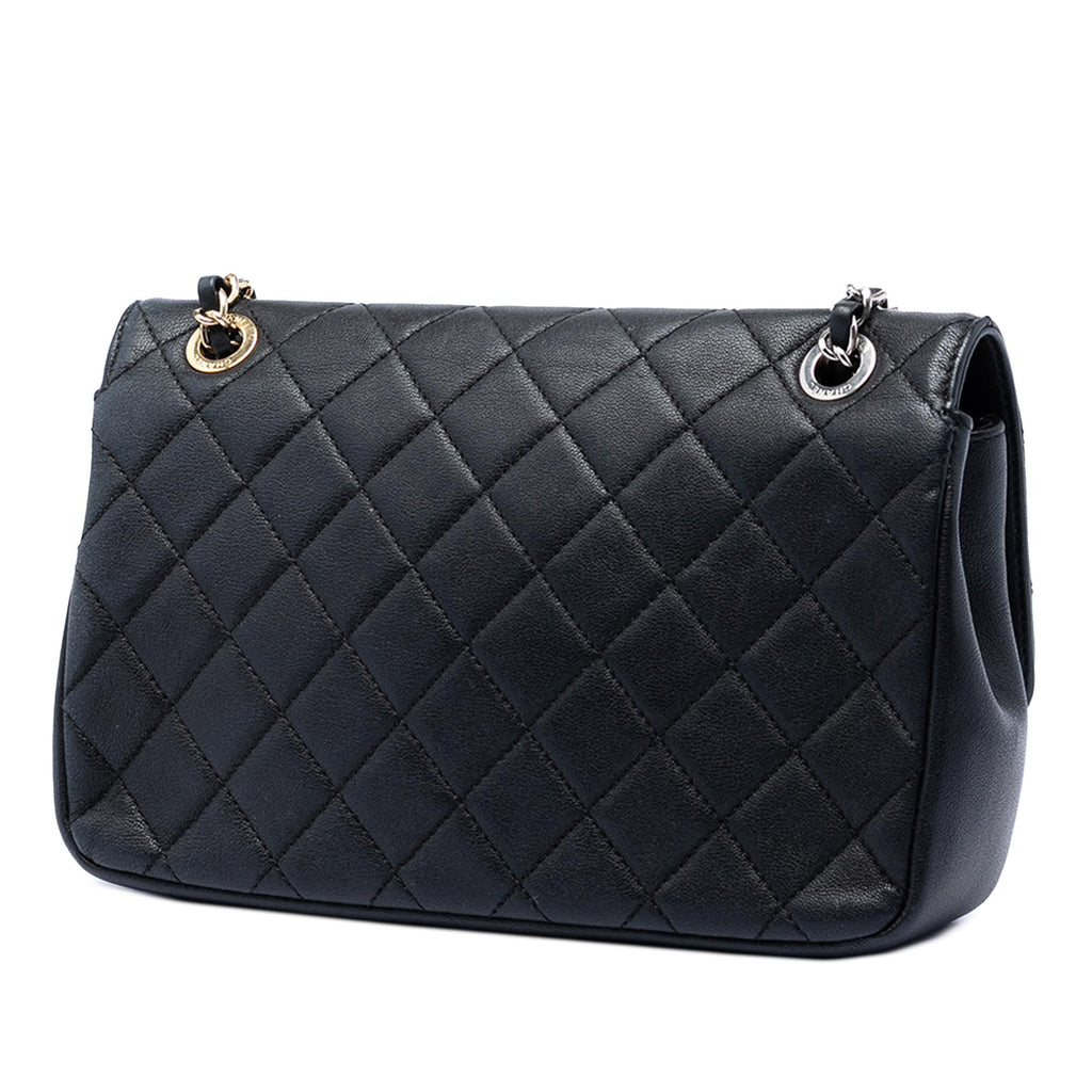 Chanel Quilted Lambskin Turn and Lock Flap