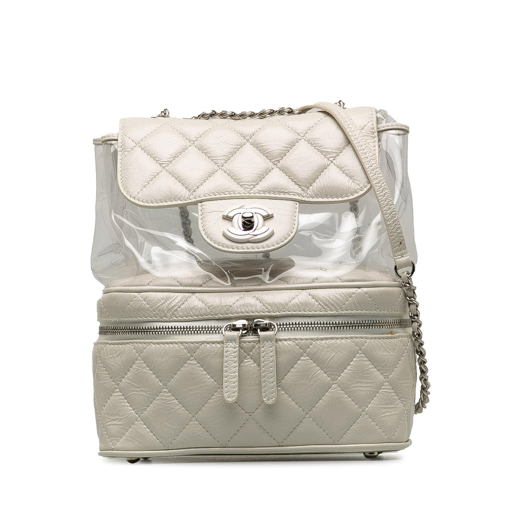 Chanel Quilted Lambskin and PVC Aquarium Backpack