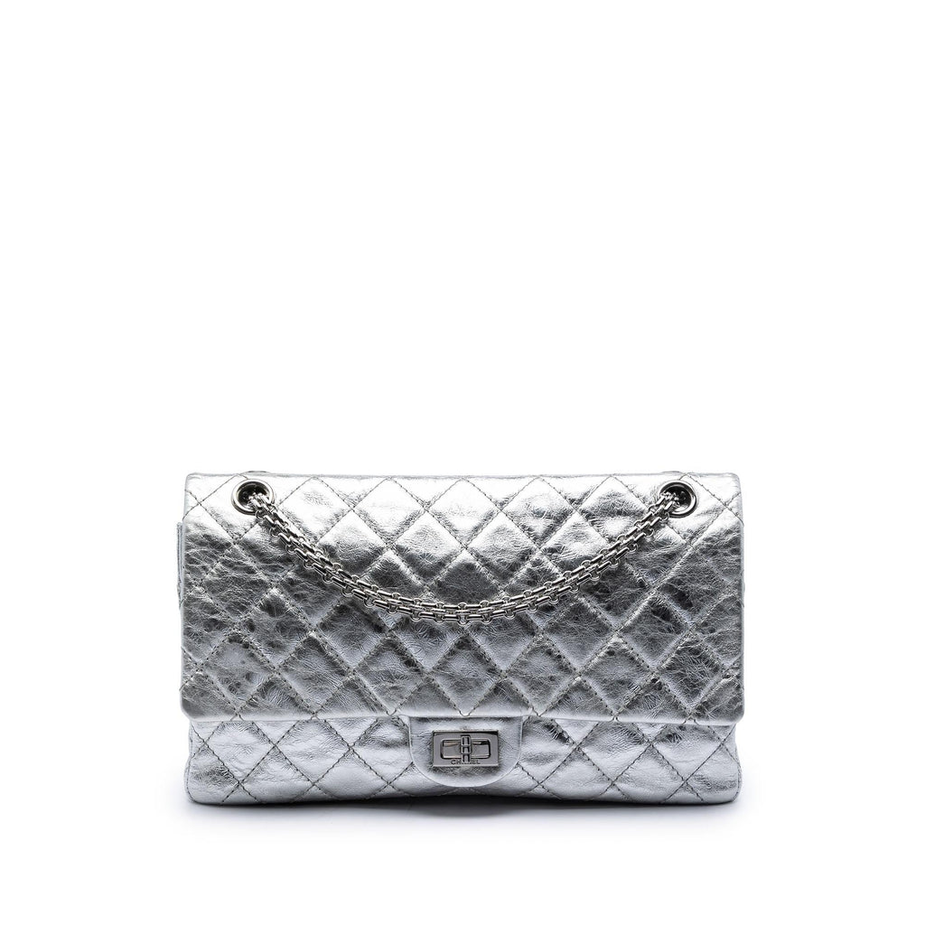 Chanel Quilted Metallic Aged Calfskin Reissue 2.55 Double Flap 226