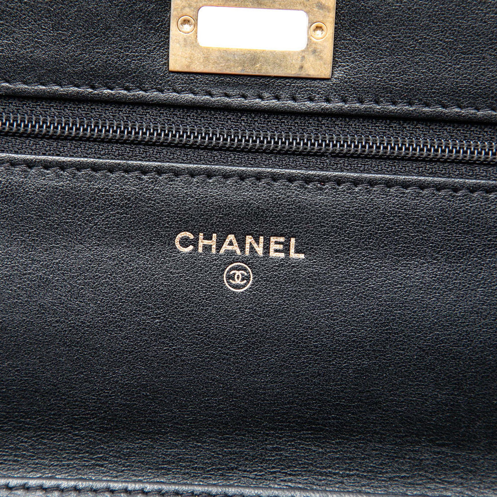 Chanel Reissue 2.55 Chevron Aged Calfskin Wallet on Chain