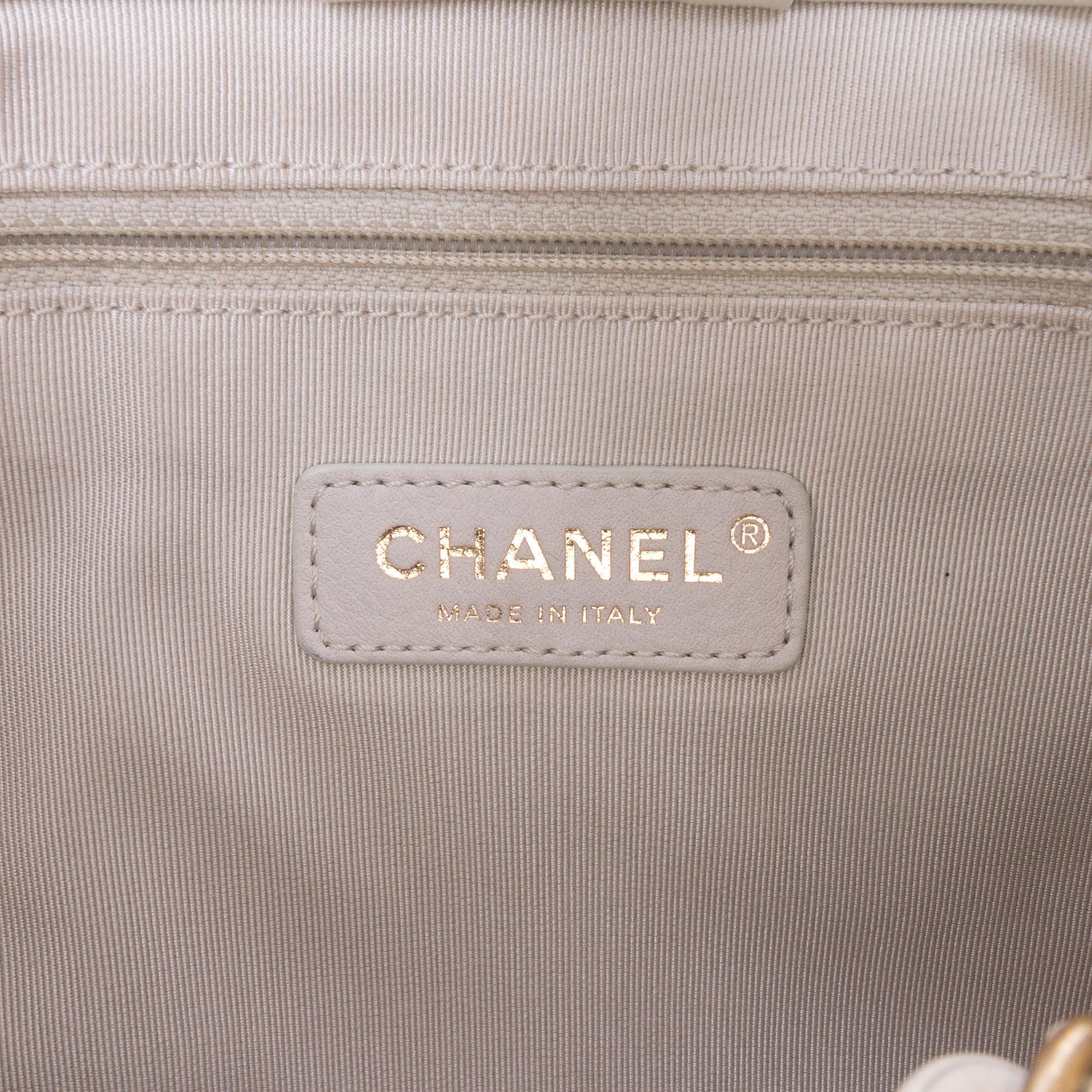 Chanel Shiny Aged Calfskin North South Shopping Tote