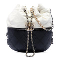 Chanel Small Bicolor Quilted Calfskin Gabrielle Bucket Bag