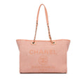 Chanel Small Canvas Deauville Tote (SHG-rezop6)